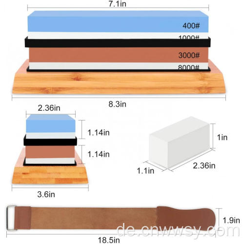 4 Side Grit Wet Stone Schärfset